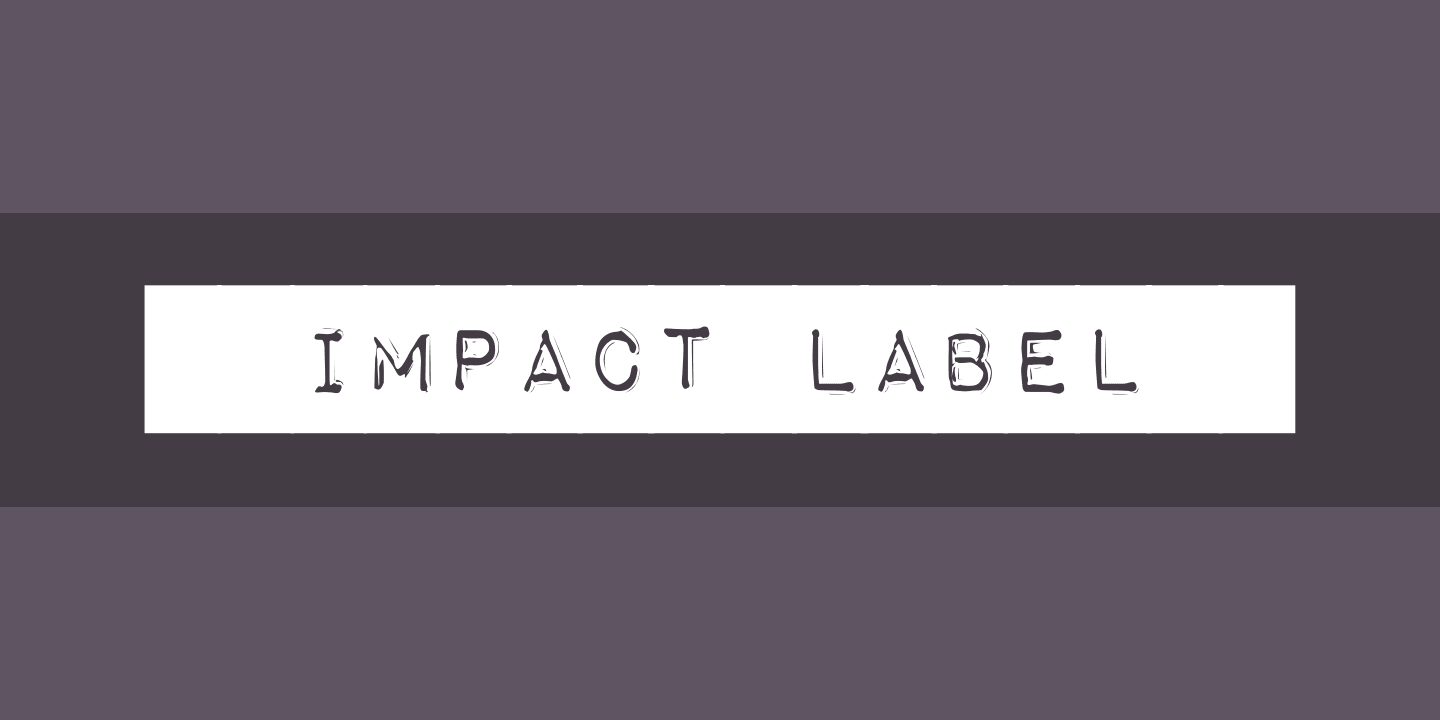 Пример шрифта Impact Label